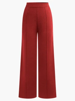New Wool-Blend Piping Pants Pants|Knitwear