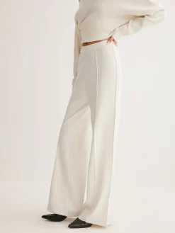 New Wool-Blend Piping Pants Pants|Knitwear