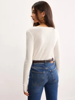 Best Wool-Blend Pleated Knit Top Sweater Tops|Sweaters & Cardigans