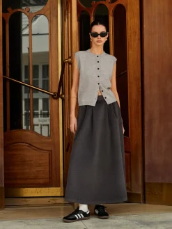 Sale Wool-Blend Pockets Pleated Skirt Skirts|Bottoms