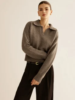 Outlet Wool-Blend Polo Sweater Sweater Tops|Sweaters & Cardigans