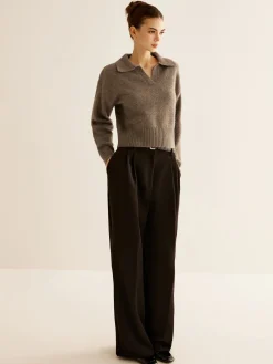 Outlet Wool-Blend Polo Sweater Sweater Tops|Sweaters & Cardigans