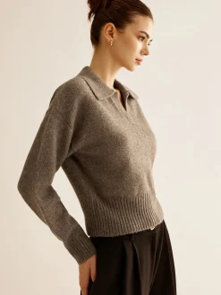 Outlet Wool-Blend Polo Sweater Sweater Tops|Sweaters & Cardigans