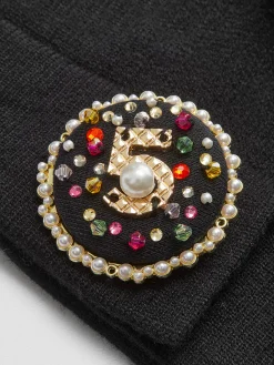Discount Wool-Blend Rhinestone-Button Sweater Vest Sweater Vests|Sweaters & Cardigans
