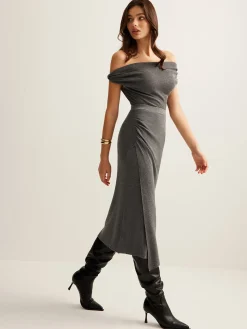 New Wool-Blend Ruched Sweater Skirt Set Sweater Tops|Skirts
