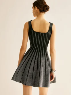 Discount Wool-Blend Sequins Sweater Dress Black Dresses|Sweater Dresses