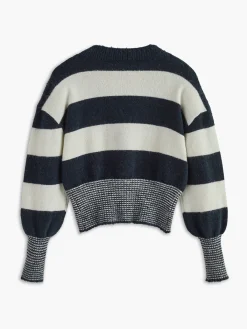 Clearance Wool-Blend Striped Cinched Cardigan Cardigans|Sweaters & Cardigans