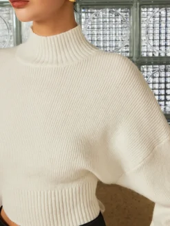 Clearance Wool-Blend Tie Open Back Sweater Sweater Tops|Sweaters & Cardigans