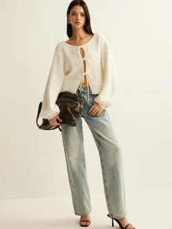 Hot Wool-Blend Tie-Front Cardigan Cardigans|Sweaters & Cardigans