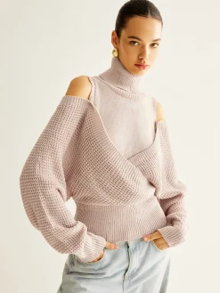 Online Wool-Blend Turtleneck Cinched Knit Top Sweater Tops|Sweaters & Cardigans