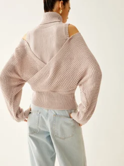 Online Wool-Blend Turtleneck Cinched Knit Top Sweater Tops|Sweaters & Cardigans
