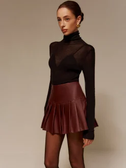 Discount Wool-Blend Turtleneck Semi-Sheer Skinny Sweater Sweater Tops|Sweaters & Cardigans