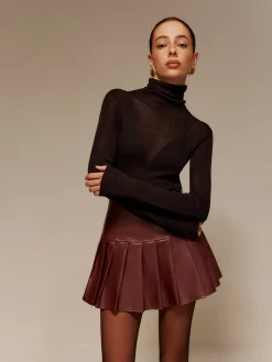 Discount Wool-Blend Turtleneck Semi-Sheer Skinny Sweater Sweater Tops|Sweaters & Cardigans