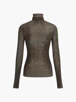 Hot Wool-Blend Turtleneck Sheer Sweater Sweater Tops|Sweaters & Cardigans