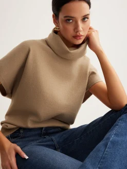 Online Wool-Blend Turtleneck Sweater Vest Sweater Vests|Sweaters & Cardigans