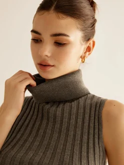 Discount Wool-Blend Turtleneck Sweater Vest Sweater Vests|Sweaters & Cardigans