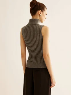 Discount Wool-Blend Turtleneck Sweater Vest Sweater Vests|Sweaters & Cardigans