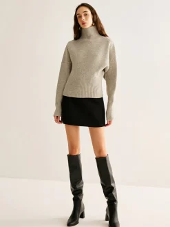 Sale Wool-Blend Turtleneck Sweater Without Belt Sweater Tops|Sweaters & Cardigans