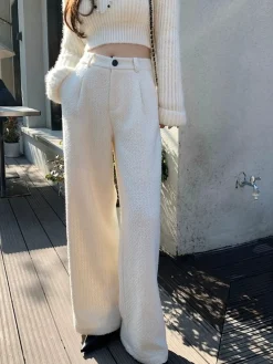 Sale Wool-Blend Tweed Pants Pants|Bottoms