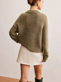 Hot Wool-Blend Twist Shift Sweater Sweater Tops|Sweaters & Cardigans