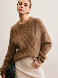 Discount Wool-Blend Twist Shift Sweater Sweater Tops|Sweaters & Cardigans