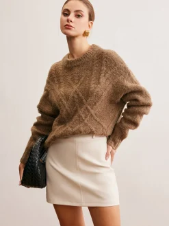 Discount Wool-Blend Twist Shift Sweater Sweater Tops|Sweaters & Cardigans