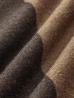 Clearance Wool-Blend Two Tone Skinny Knit Top Sweater Tops|Sweaters & Cardigans