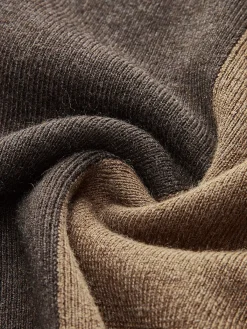 Clearance Wool-Blend Two Tone Skinny Knit Top Sweater Tops|Sweaters & Cardigans