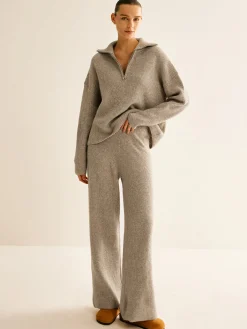 Hot Wool-Blend Zipper Sweater Co-ords Sweater Tops|Sweaters & Cardigans