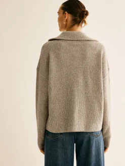 Hot Wool-Blend Zipper Sweater Co-ords Sweater Tops|Sweaters & Cardigans