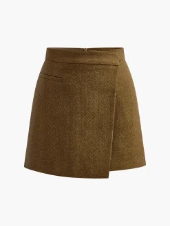 Outlet Wool-Blend Zipper Wrap Skirt Skirts|Bottoms