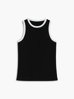 Hot Worth A Million Contrast Trim Tank Top Sweater Tops|Tank Tops & Camis
