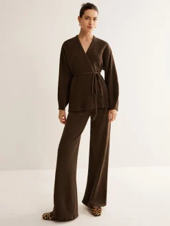 Best Wrap Belted Sweater Pants Set Sweater Tops|Sweaters & Cardigans