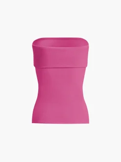 Hot Zip Down Overfold Strapless Tube Top Sweater Tops|Tank Tops & Camis