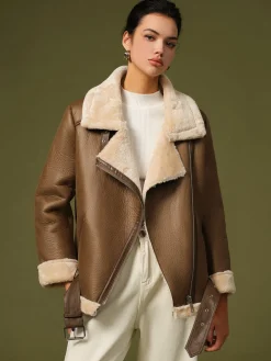 Best Zipper Belted Soft Fleece Jacket Outerwear|Jackets