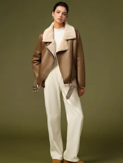 Best Zipper Belted Soft Fleece Jacket Outerwear|Jackets