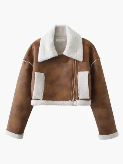 Outlet Zipper Fleece Short Coat Outerwear|Jackets