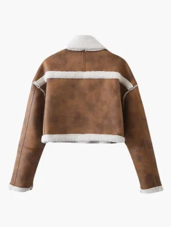 Outlet Zipper Fleece Short Coat Outerwear|Jackets