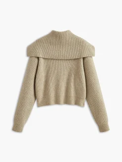 Outlet Zipper Pluffy Knit Outerwear Sweater Tops|Outerwear