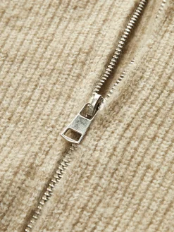 Outlet Zipper Pluffy Knit Outerwear Sweater Tops|Outerwear