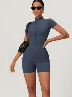 Discount Zipper Seamless Romper Activewear