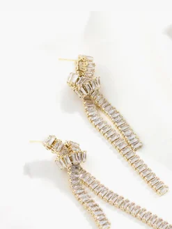 Discount Zircon Creative Knotted Tassel Earrings Earrings|Accessories
