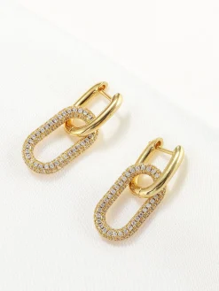 Best Zircon Hoop Pendant Earrings Earrings|Accessories