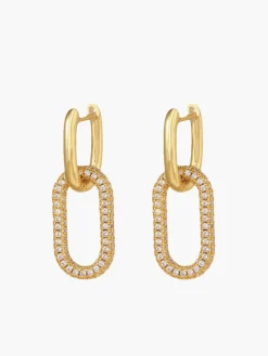 Best Zircon Hoop Pendant Earrings Earrings|Accessories